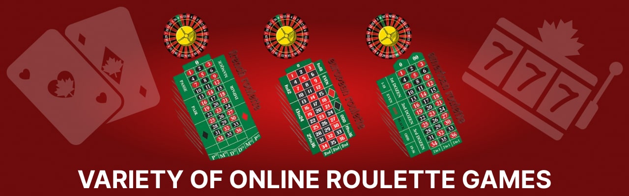 Variety of online roulette games