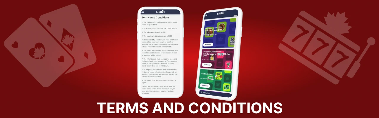 Lilibet bonuses terms and conditions