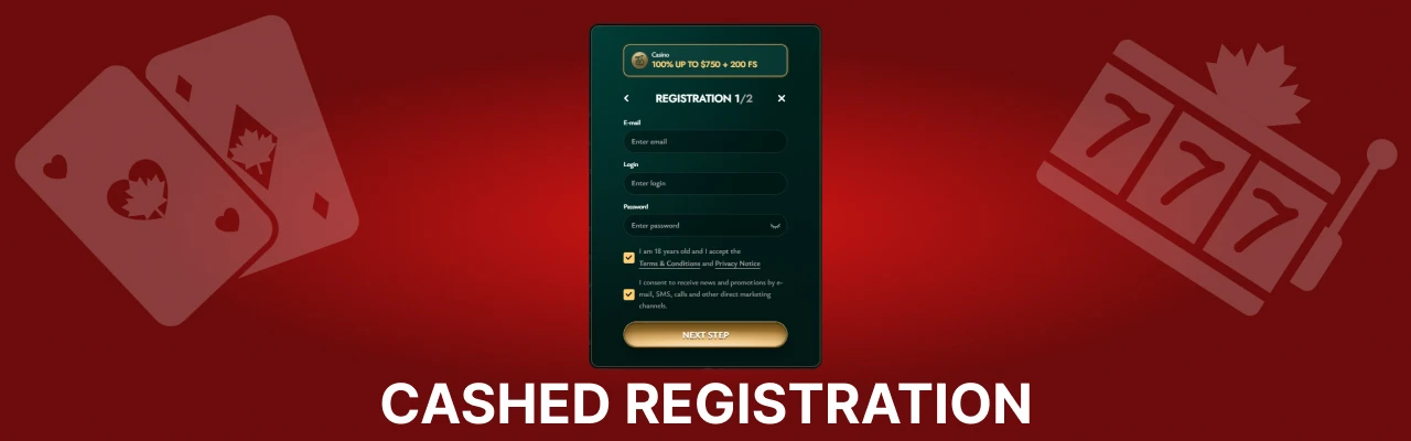 Cashed casino registration