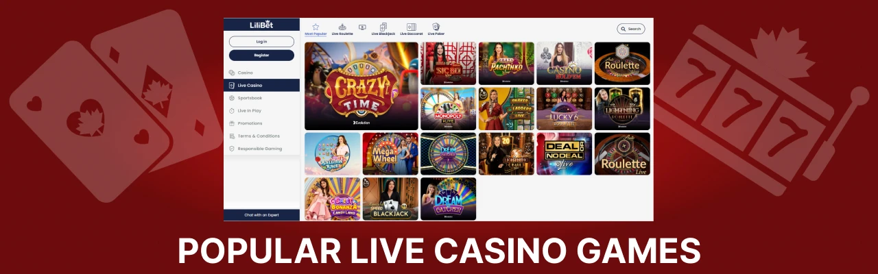 Lilibet live casino games